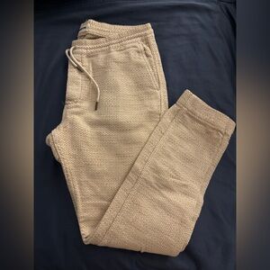 Taylor Stitch Beige Textured Joggers
